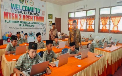 MTsN 2 Aceh Timur Gelar Ujian Semester Genap Berbasis Komputer Tahun Pelajaran 2024/2025